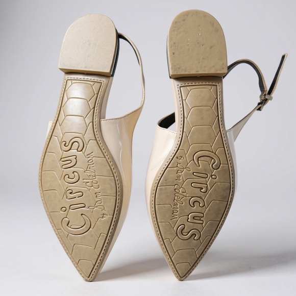 Circus by Sam Edelman Patent Pointed Toe Slingback Flats, Size 10, Worn Once! - Picture 4 of 5